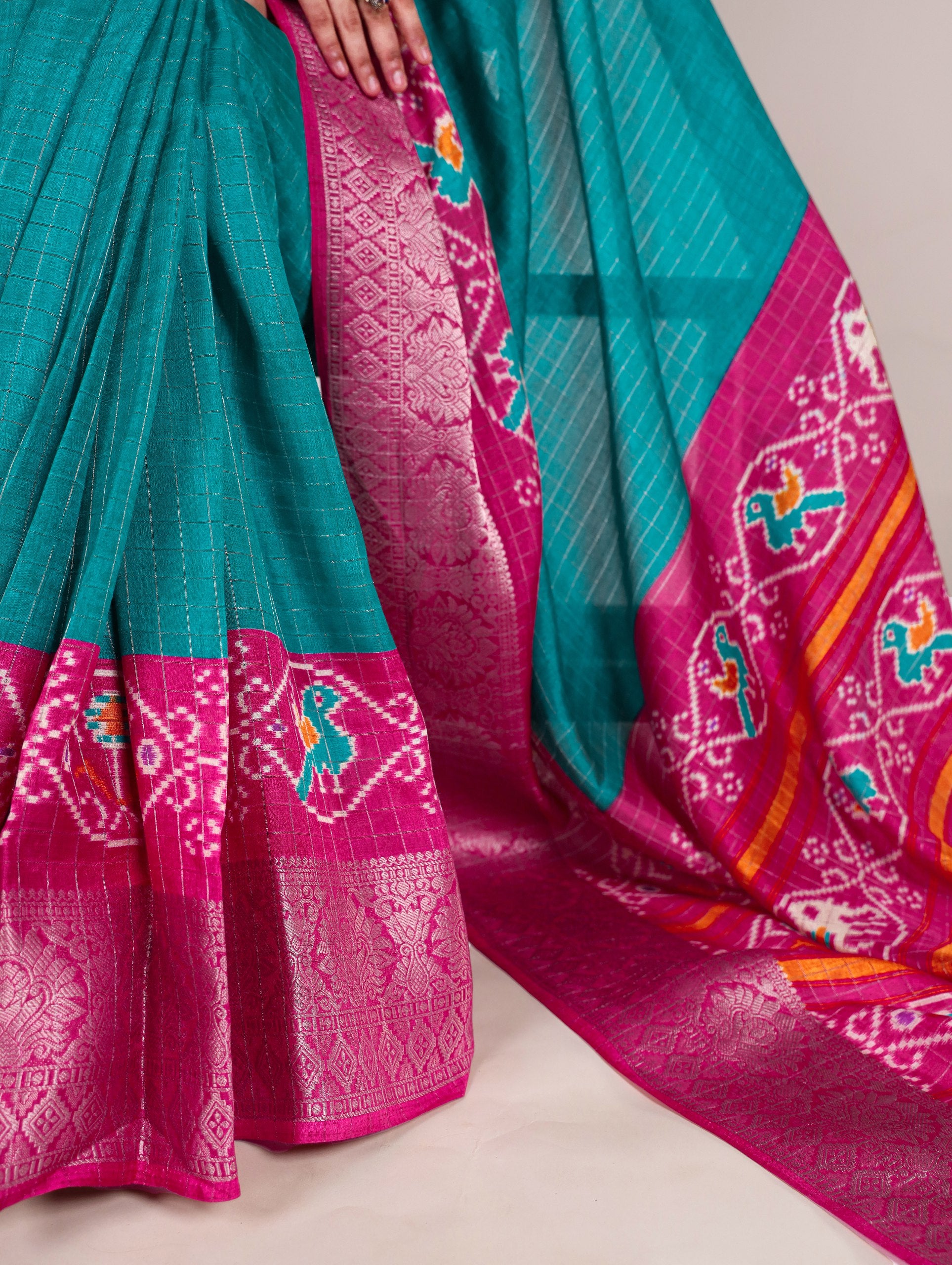 Patola Printed Tussar Silk Saree