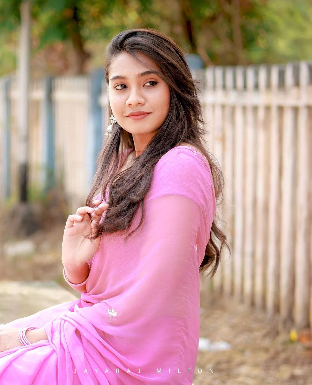 Pink Designer Soft Georgette Saree