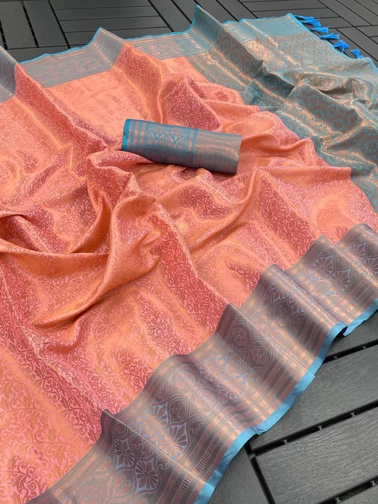 Pink Kubera Pattu Silk Saree