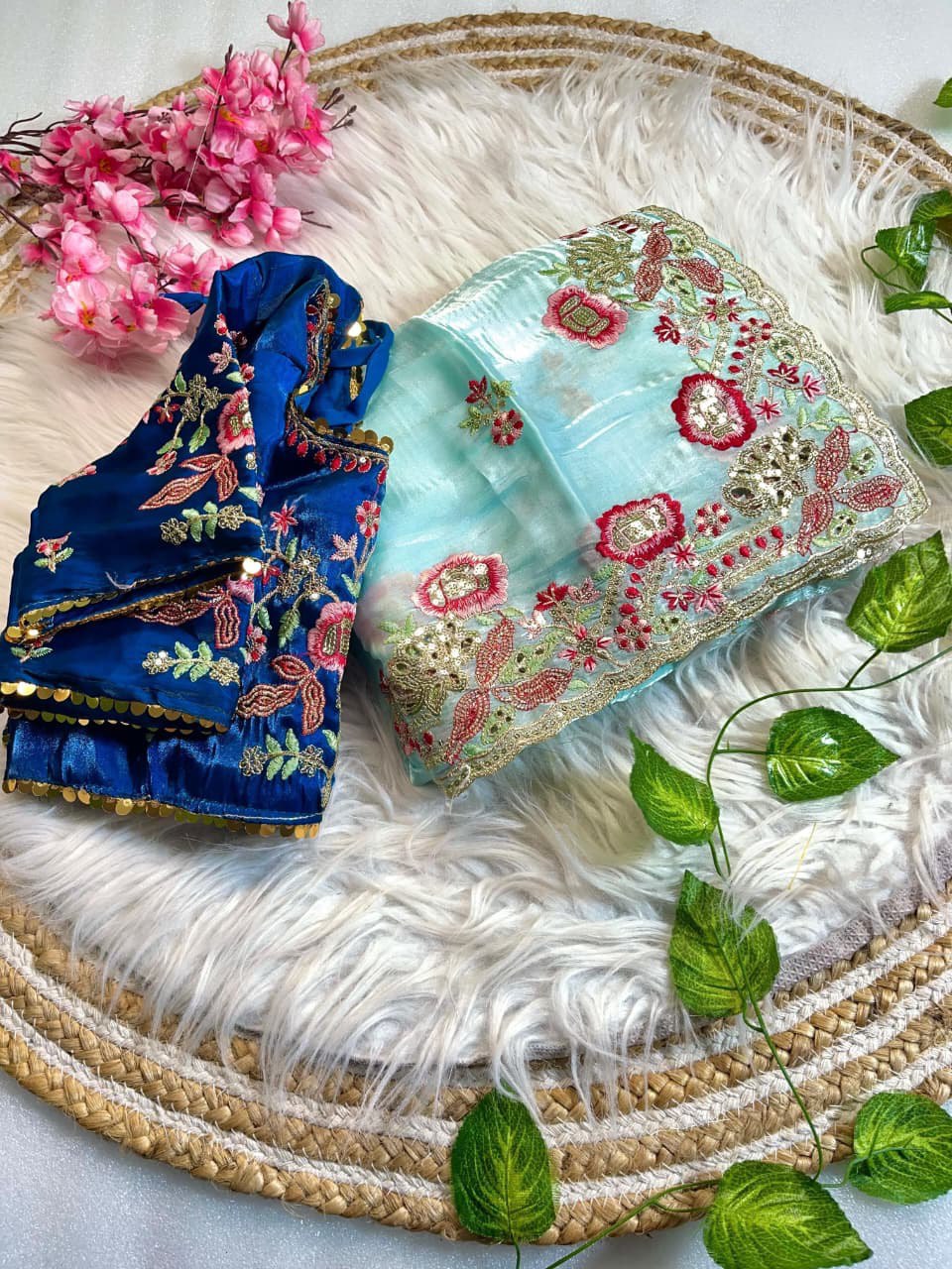 Stylish Party Wear Jimmy Choo Silk Saree