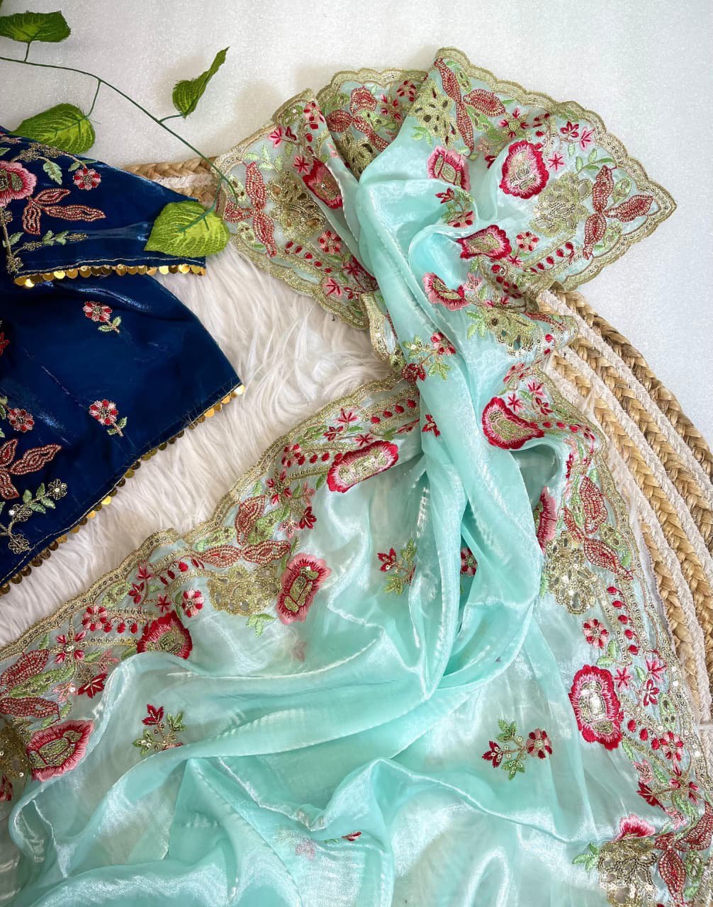 Stylish Party Wear Jimmy Choo Silk Saree