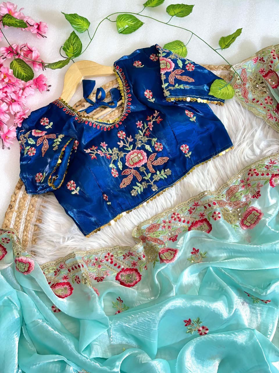 Stylish Party Wear Jimmy Choo Silk Saree