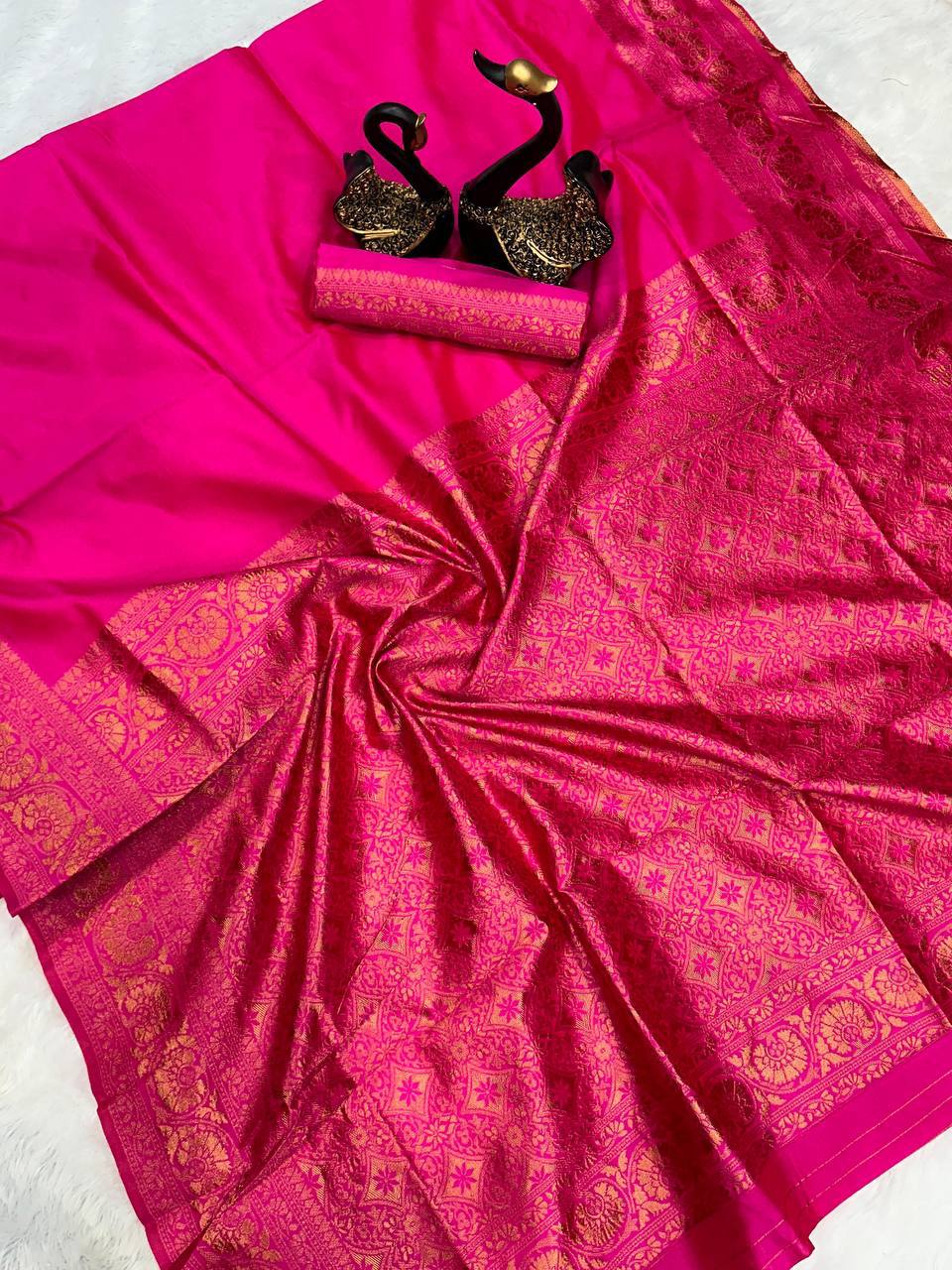 Pink Wedding Wear Banarasi Saree