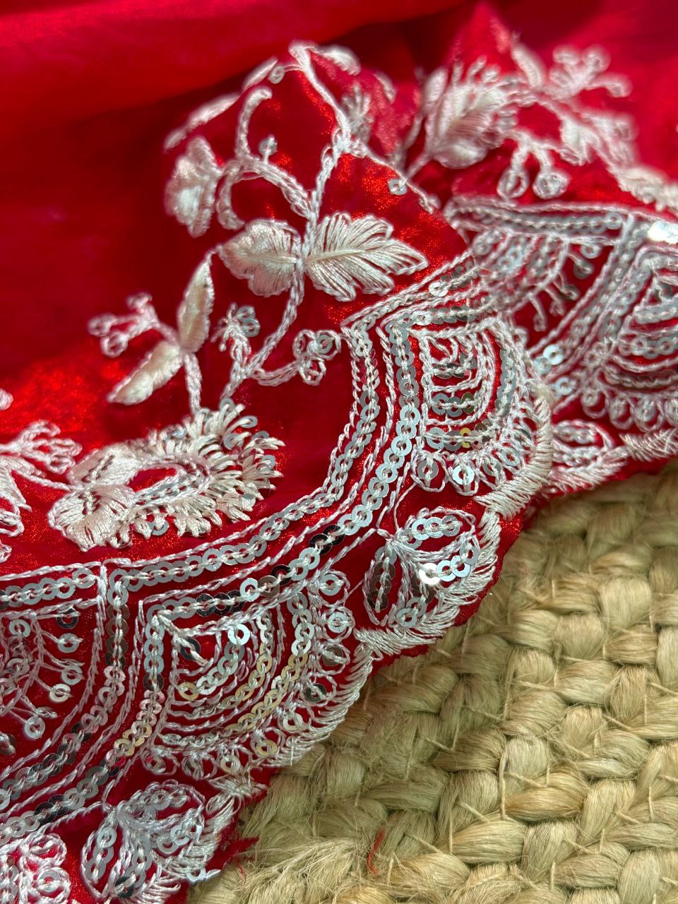 Pinkish Red Fancy Silk Saree