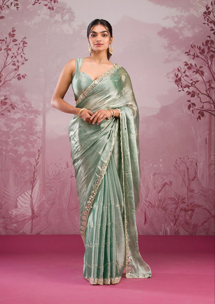 Pista Designer Zimmy Choo Saree