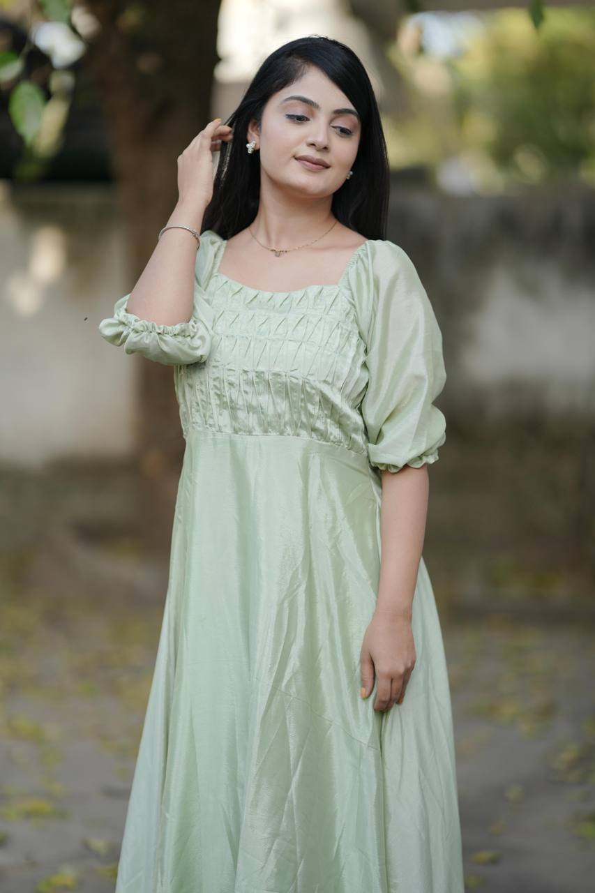 Pista Summer Wear Chinon Flary Kurti