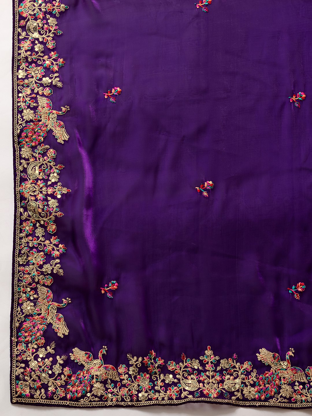 Purple Party Wear Zimmy Chhoo Silk Saree