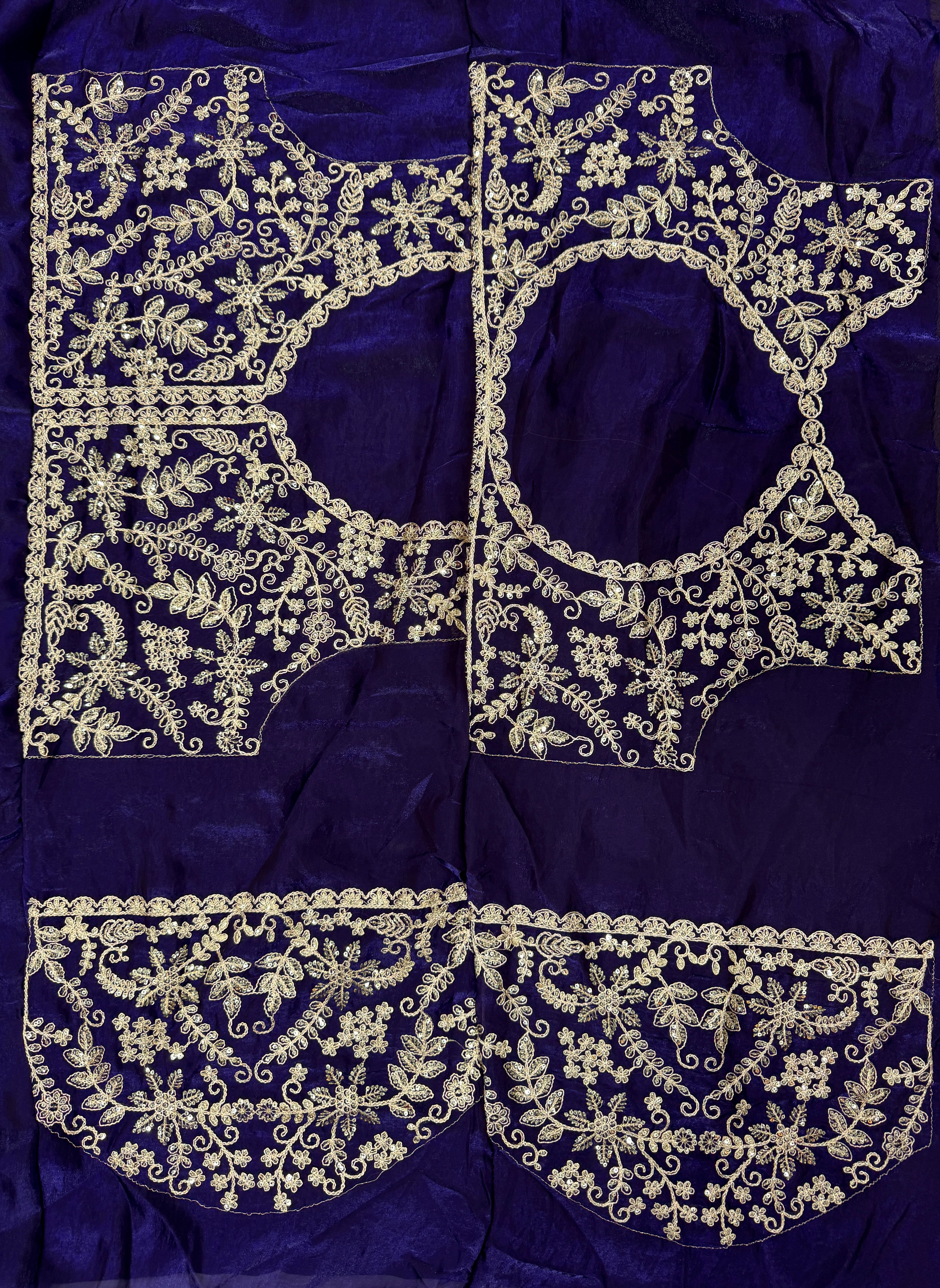 Purple Stylish Zarkhan Worked Space Silk Saree | Wedding Wear Sarees