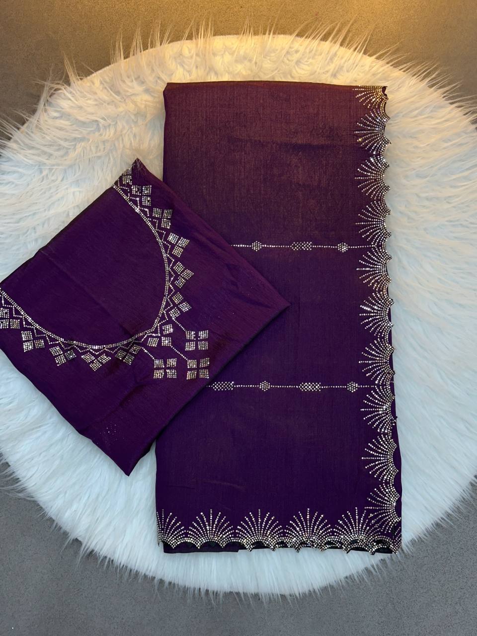 Purple Two Tone Chocolate Silk Saree