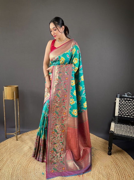 Rama Wedding Wear Silk Saree