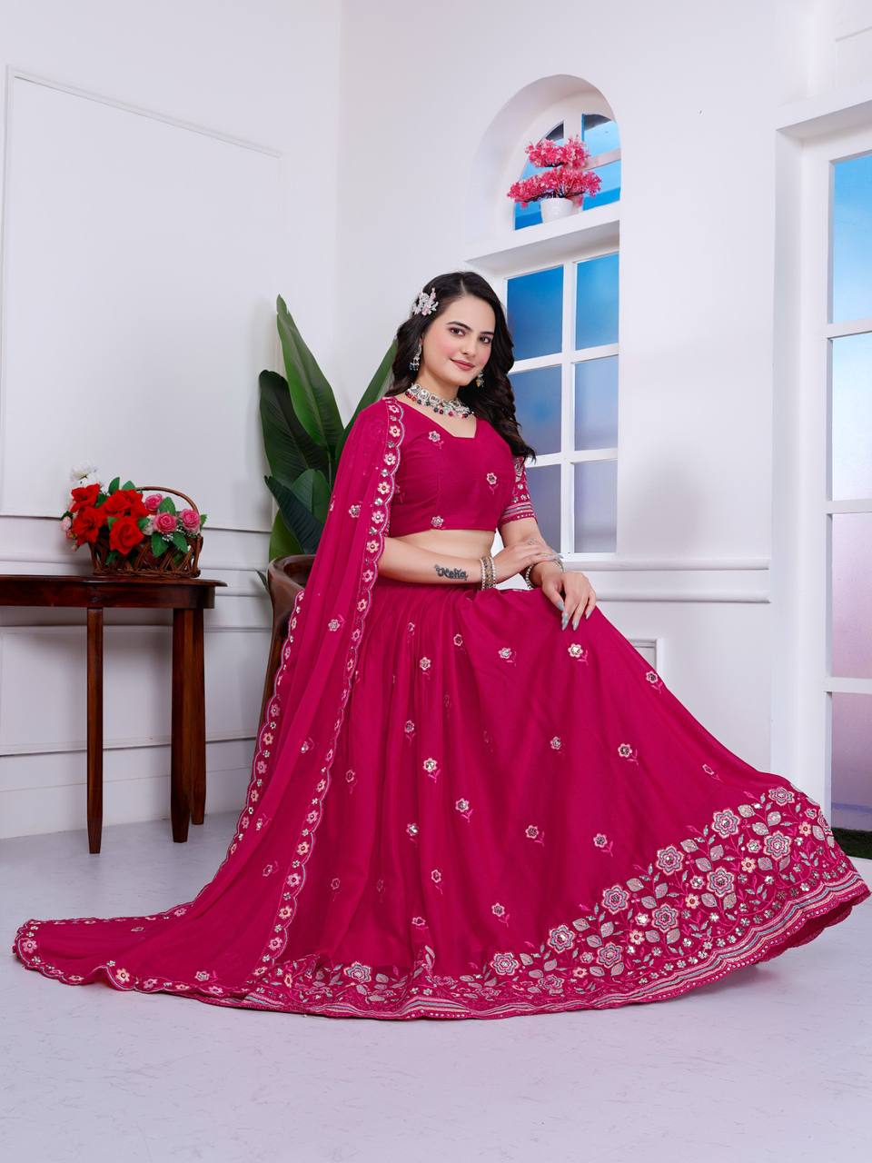 Rani Designer Georgette Lehenga