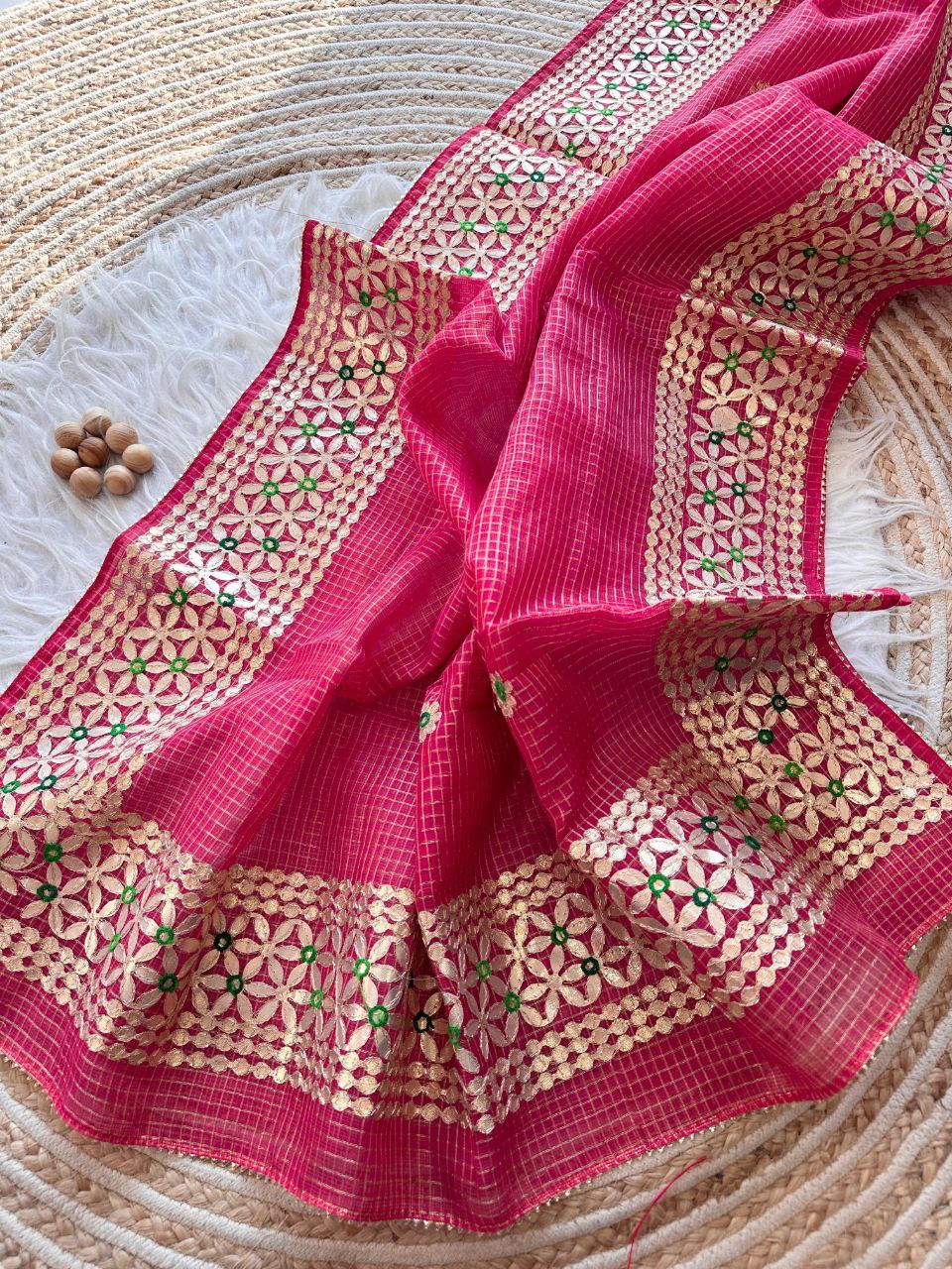 Rani Designer Kota Doriya Saree