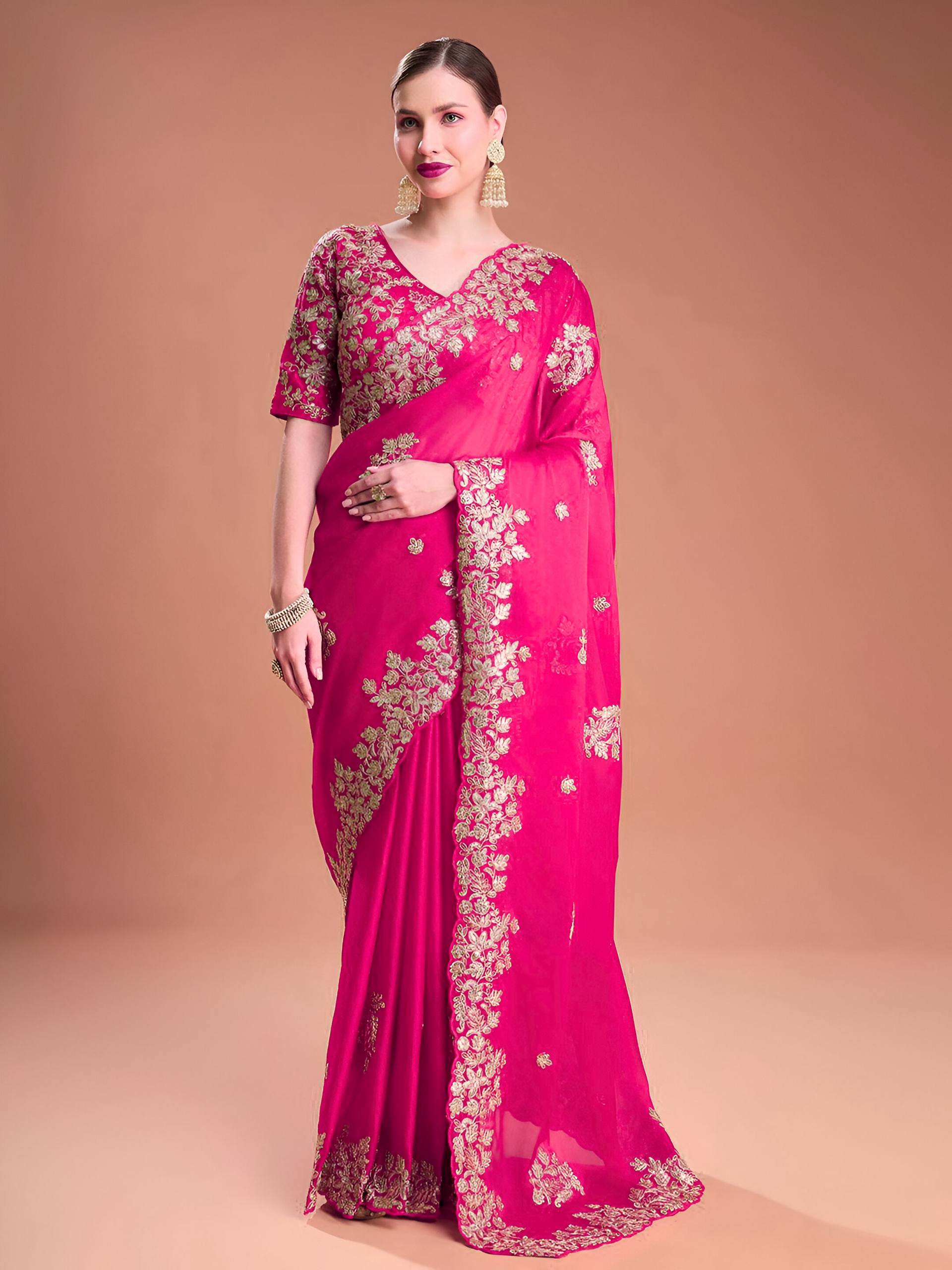 Designer Rani Pink Colour Rangoli Silk Saree Saree, Rani Pink color Designer Rani Pink Colour Rangoli Silk Saree sari for women,  Designer Rani Pink Colour Rangoli Silk Saree saree for wedding, Saree, Saree for women, Saris, Sari for women, Sarees for women, Party wear sarees for women, Wedding wear saree for women, Bollywood saree for women, Heavy saree for women, Sarees for wedding