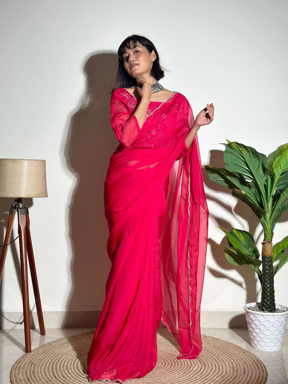 Rani Tabby Organza Silk Saree