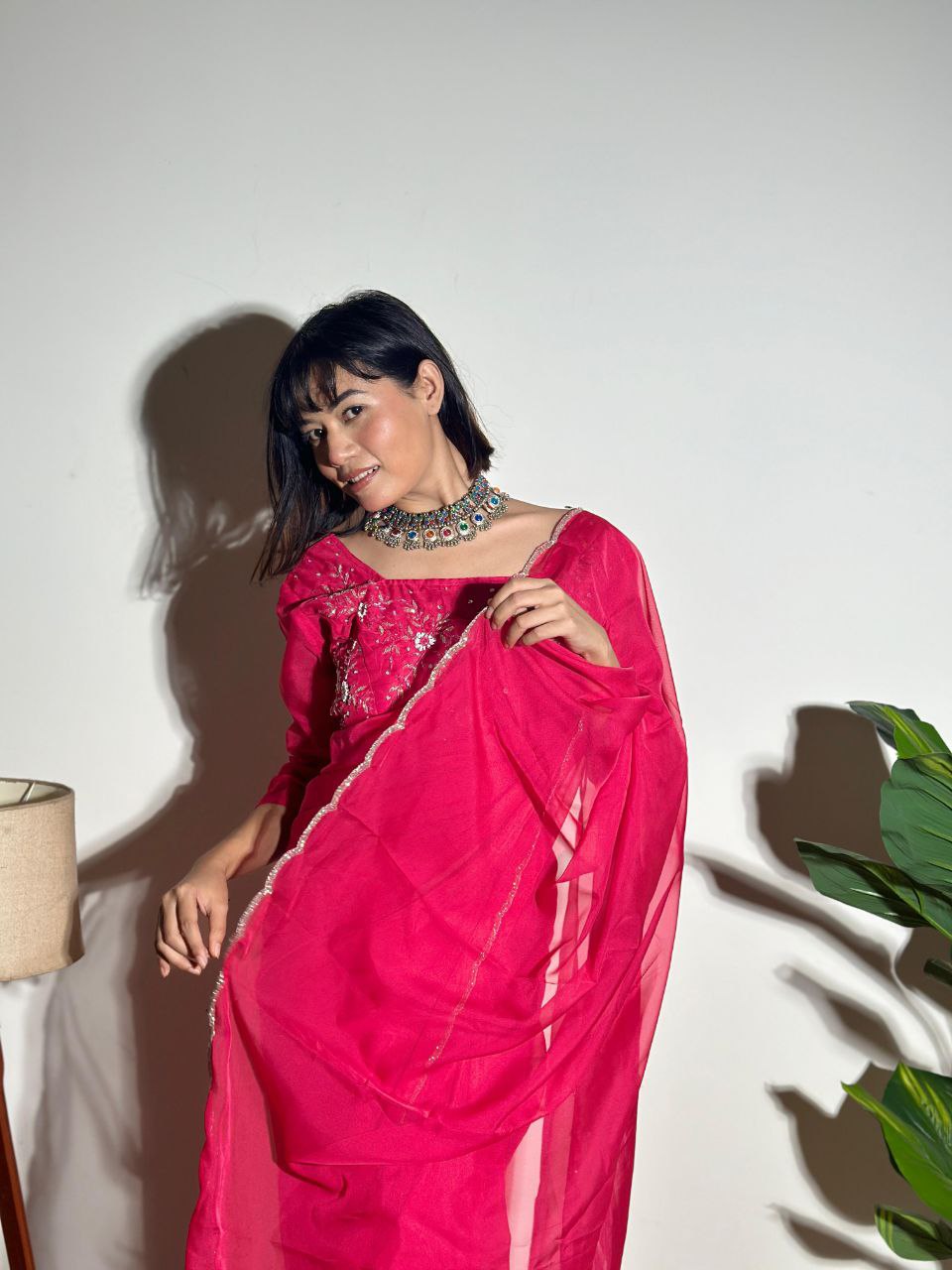 Rani Tabby Organza Silk Saree