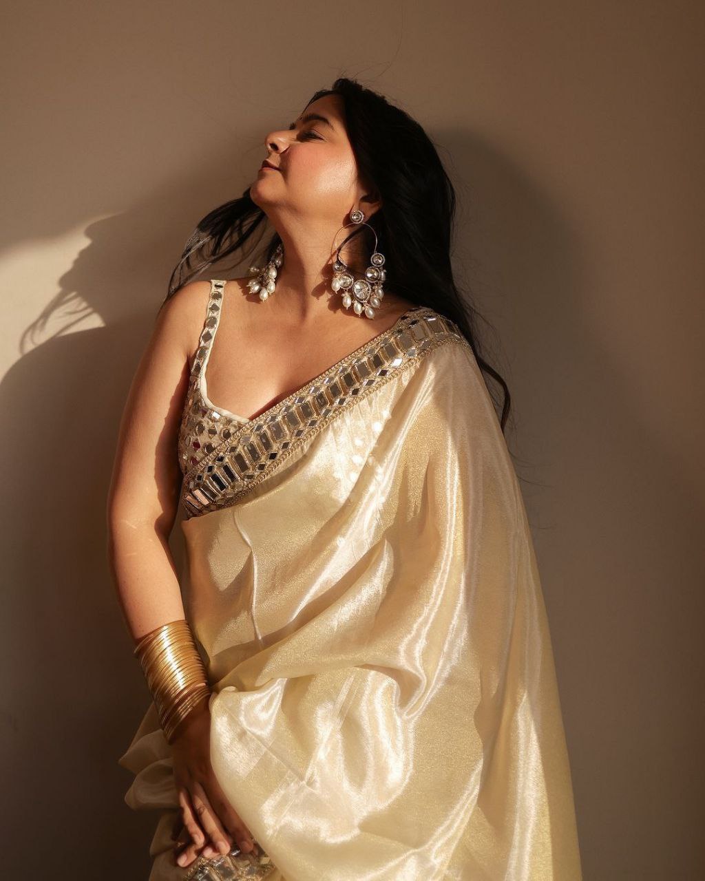 Designer Satin Organza Saree | Replica Design