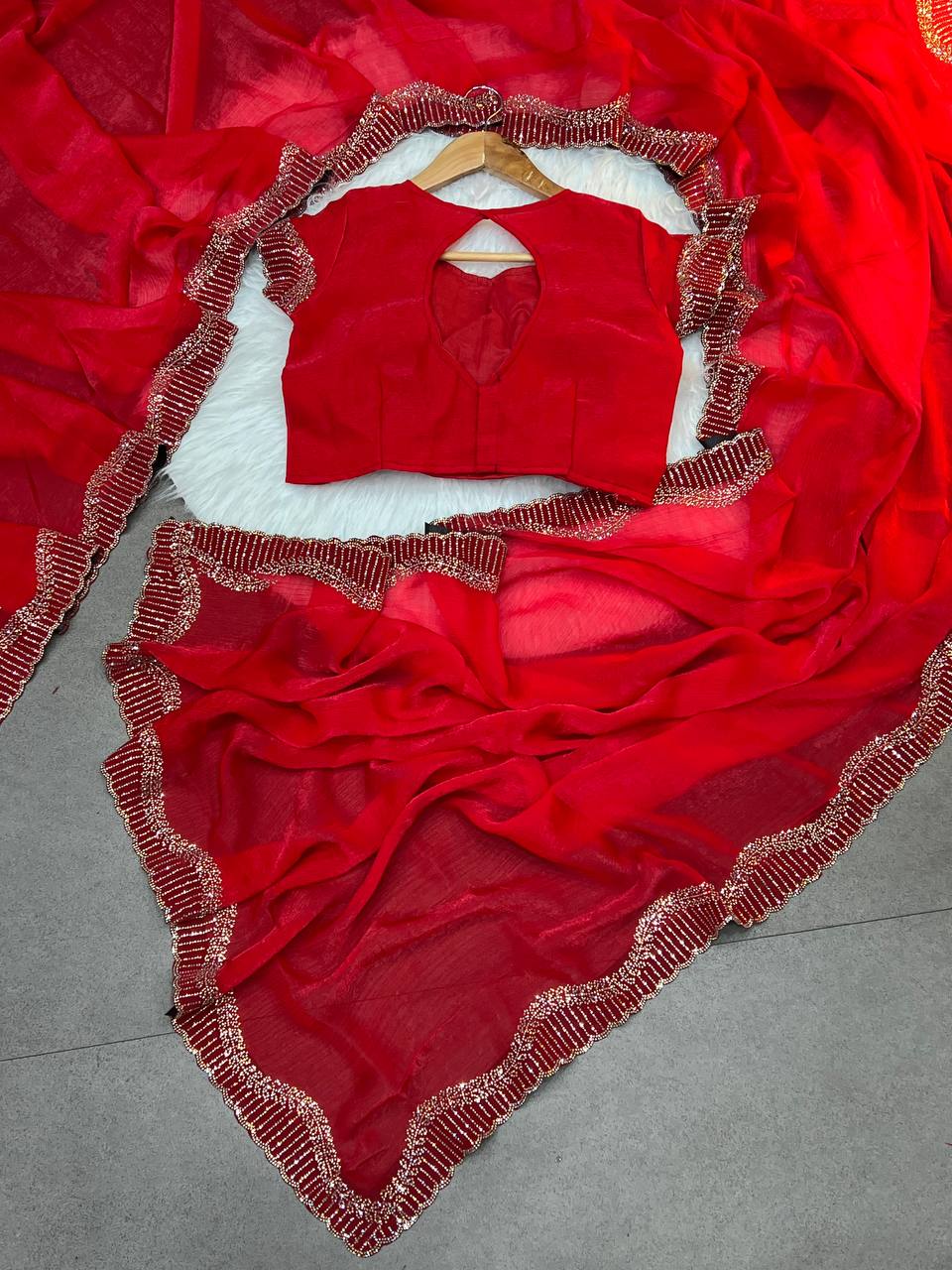 Red Stylish Zarkhan Worked Space Silk  Saree, Rani Pink color Red Stylish Zarkhan Worked Space Silk  sari for women, Red Stylish Zarkhan Worked Space Silk  saree for wedding, Saree, Saree for women, Saris, Sari for women, Sarees for women, Party wear sarees for women, Wedding wear saree for women, Bollywood saree for women, Heavy saree for women, Sarees for wedding