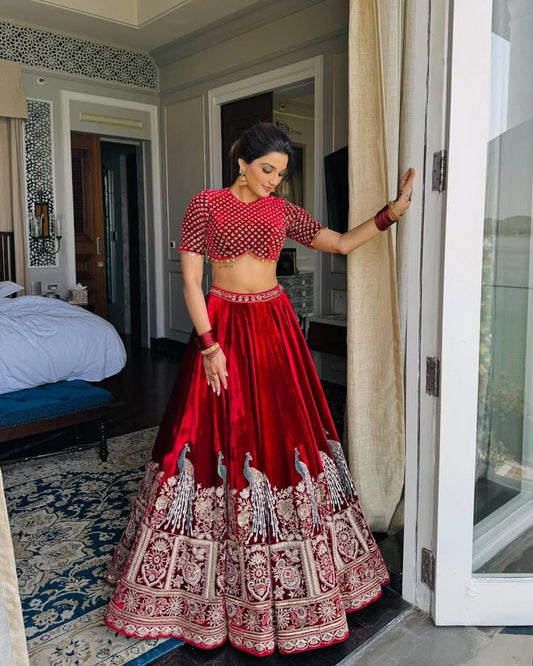 Red Trending Designer Lehenga Choli