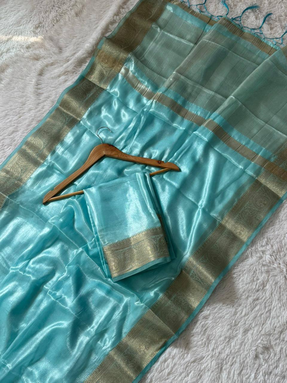 Sky Soft Space Silk Saree