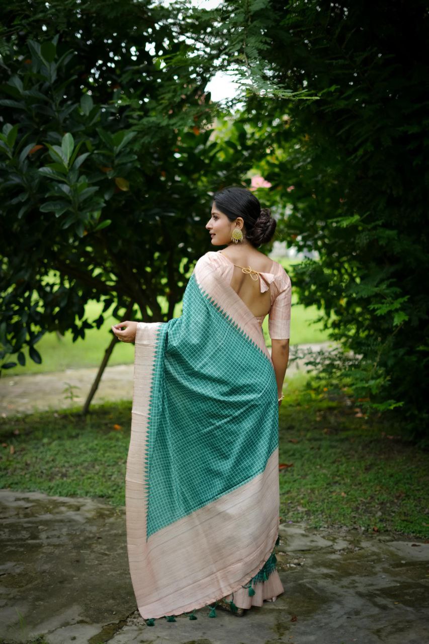 Rama Traditional Tussar Silk Saree