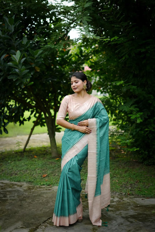 Rama Traditional Tussar Silk Saree