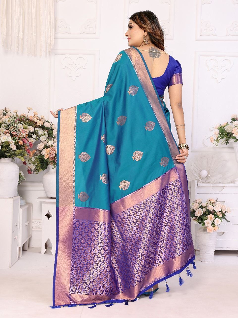 Soft Lichi Silk Saree For Wedding