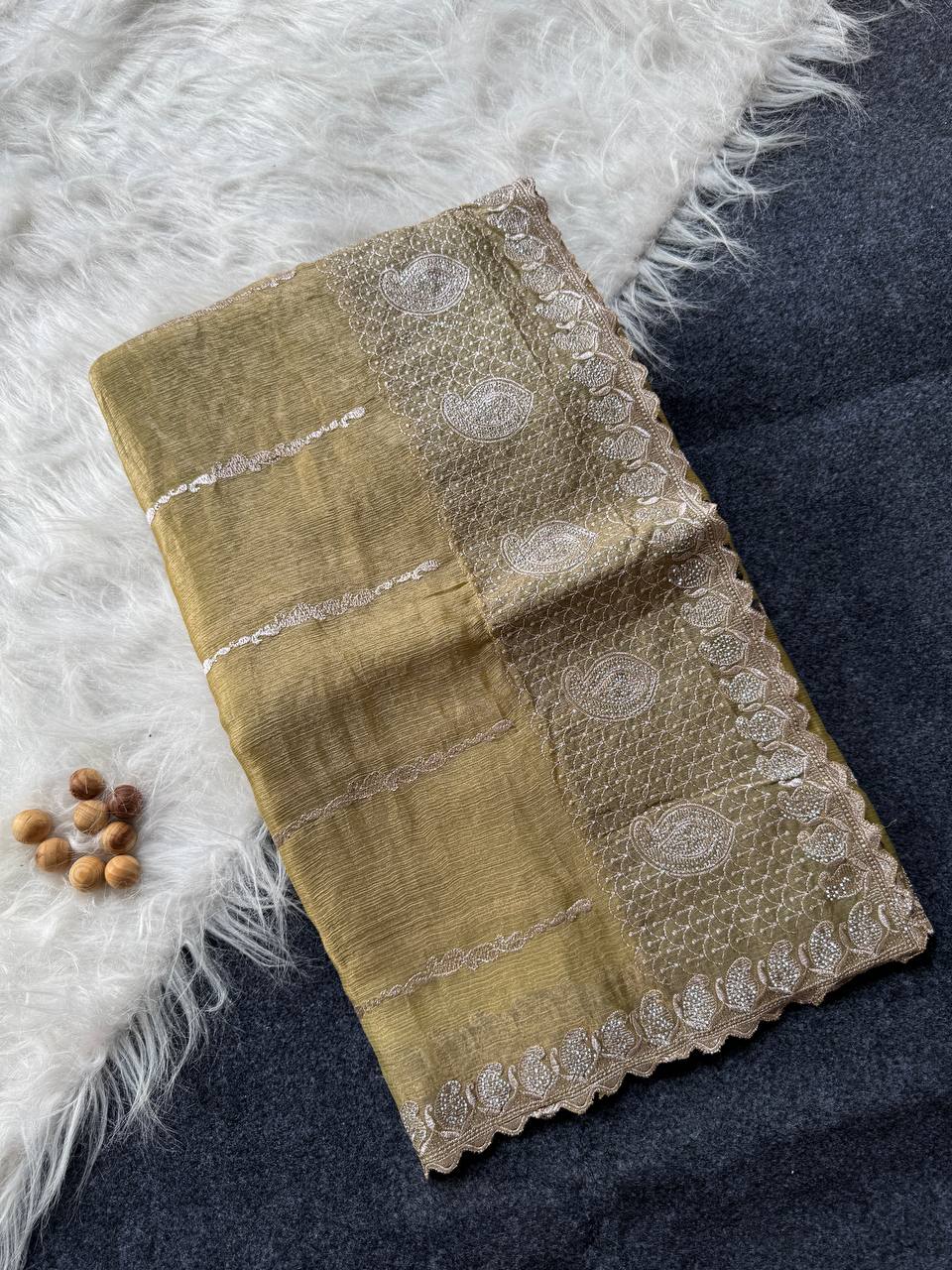 Stylish Jimmy Choo Silk Saree