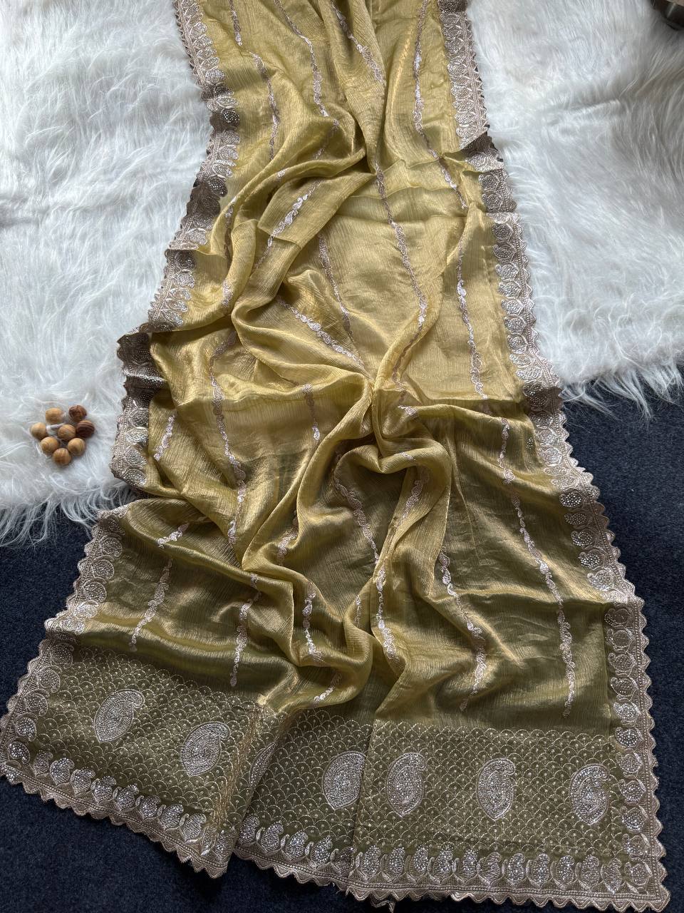 Stylish Jimmy Choo Silk Saree