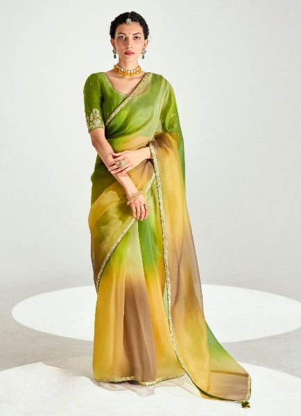 Stylish Organza Saree With Blouse | 100% Original Saree
