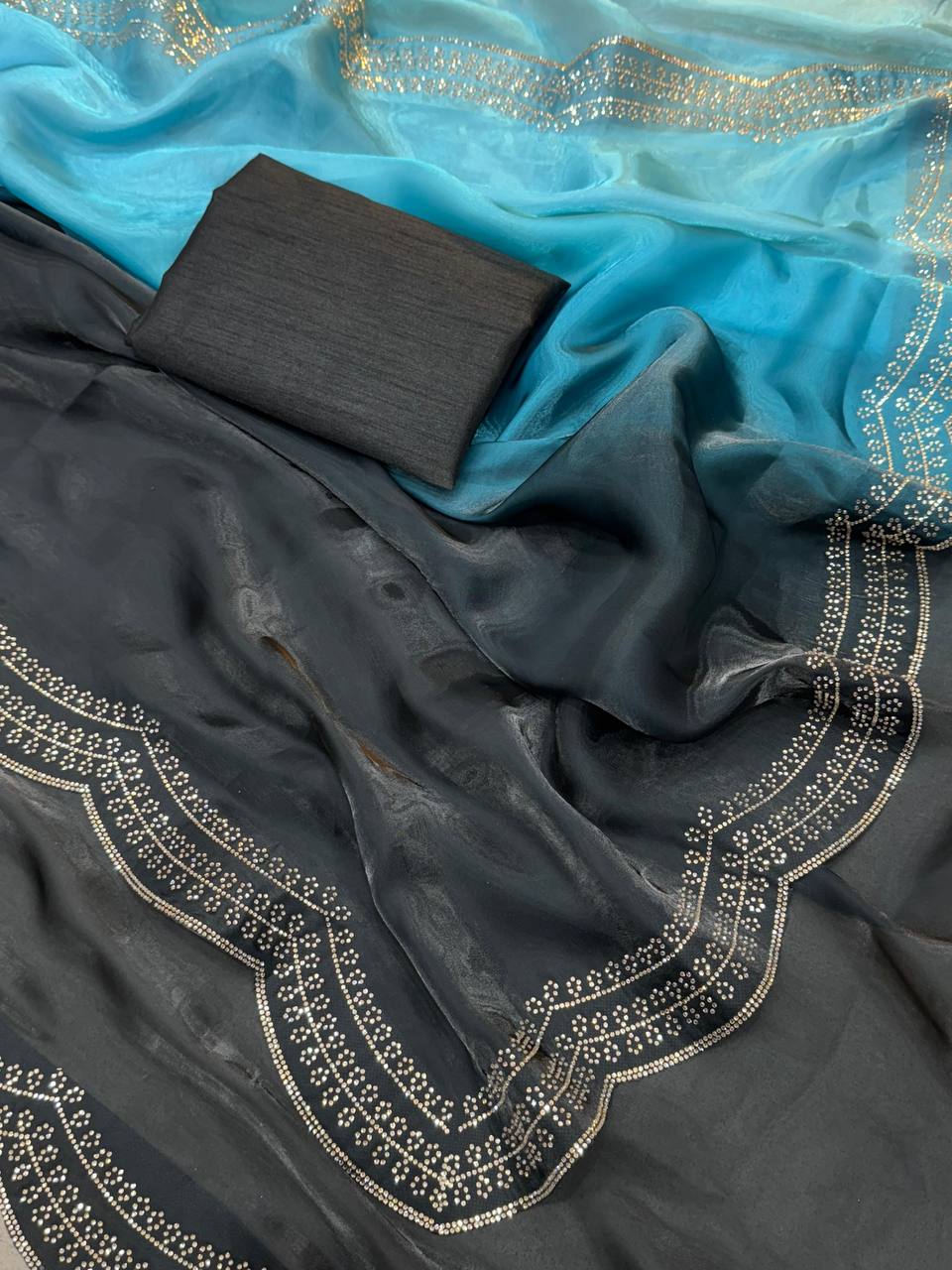 Stylish Party Wear Jimmy Choo Silk Saree