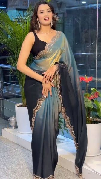 Stylish Party Wear Jimmy Choo Silk Saree
