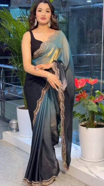 Stylish Party Wear Jimmy Choo Silk Saree
