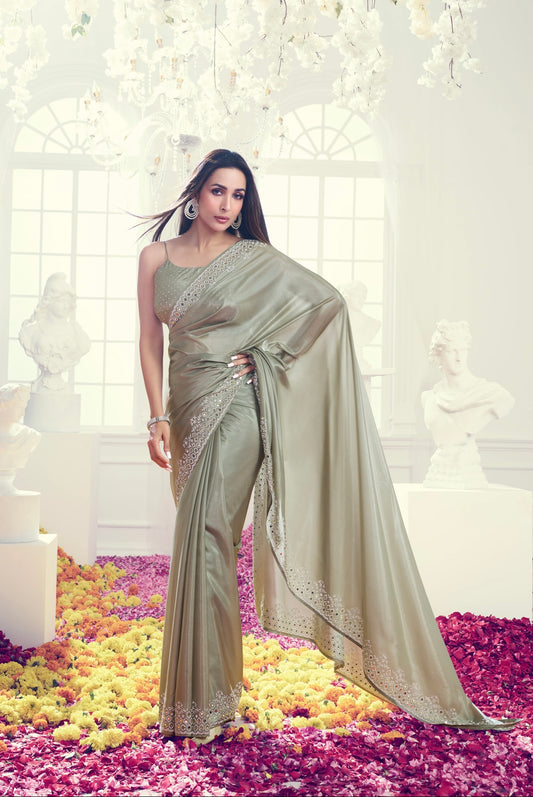 Stylish Zimmy Choo Satin Saree