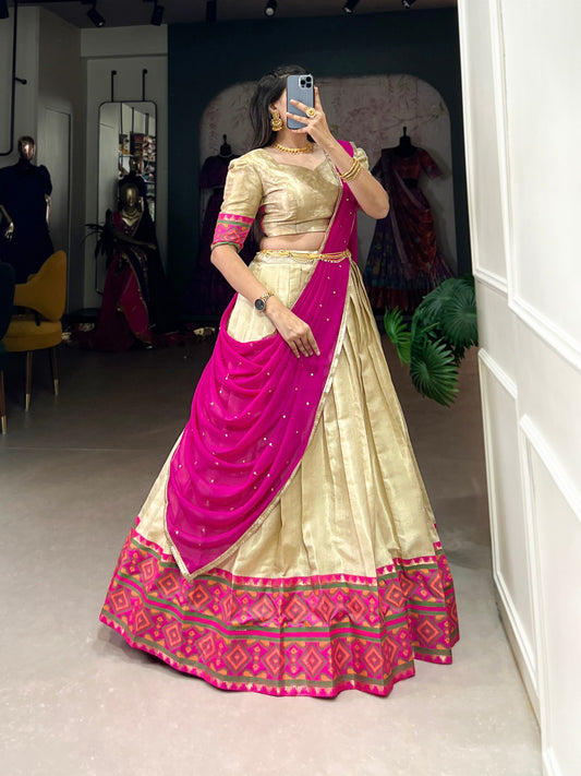 Traditional Ikkat Kanjivaram Lehenga Choli