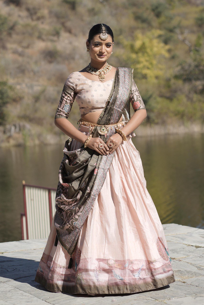 Traditional Manipuri Silk Lehenga Choli