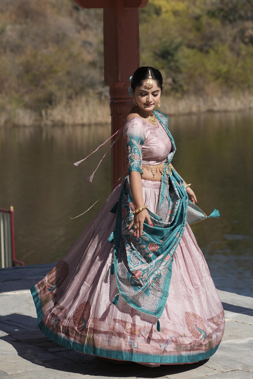 Traditional Manipuri Silk Lehenga Choli