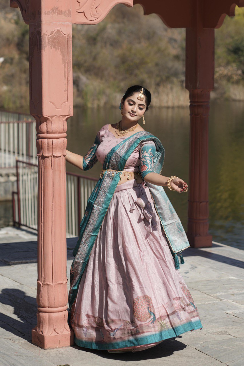 Traditional Manipuri Silk Lehenga Choli