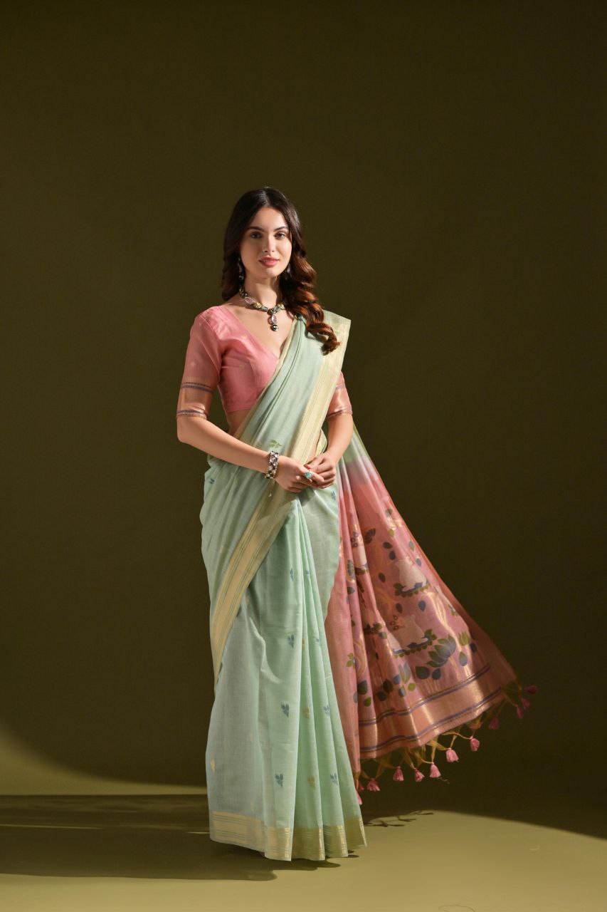 Traditional Muga Cotton Saree