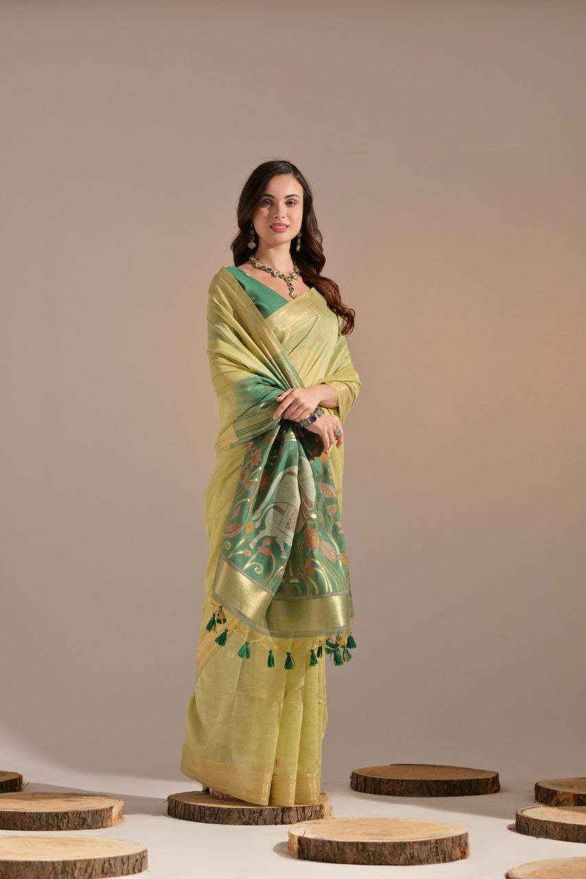 Traditional Muga Cotton Saree