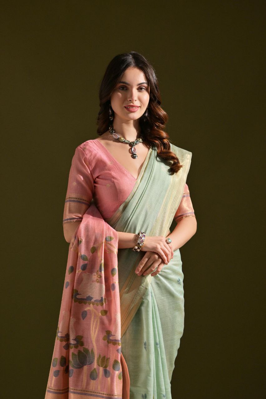 Traditional Muga Cotton Saree