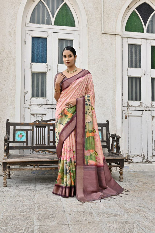 Traditional Soft Bhagalpuri Silk Saree