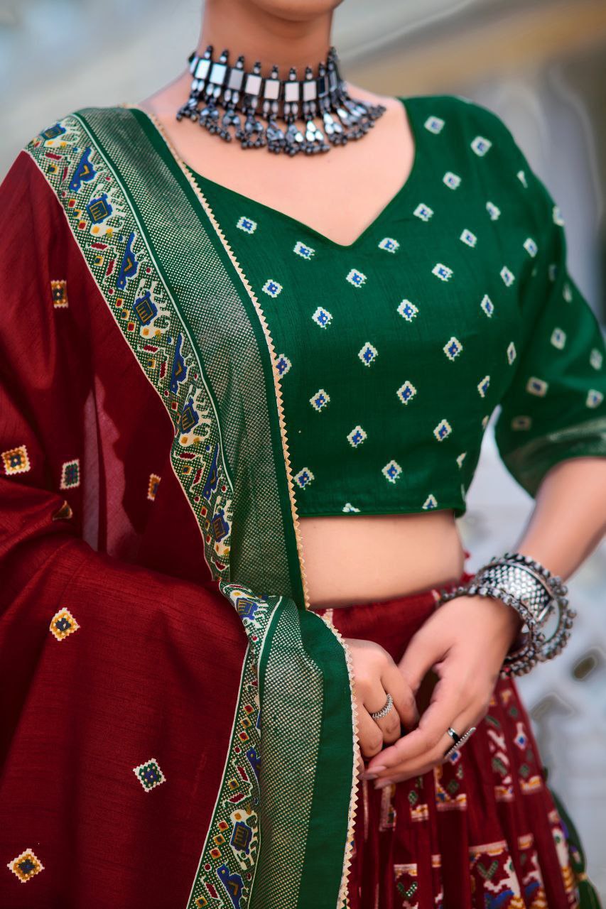Traditional Tussar Silk Lehenga