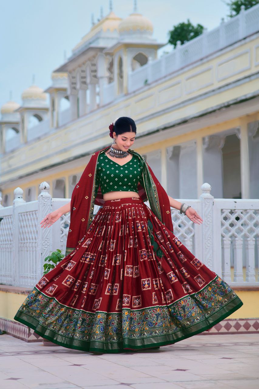 Traditional Tussar Silk Lehenga