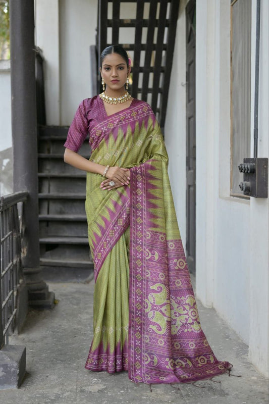 Traditional Tussar Silk Saree