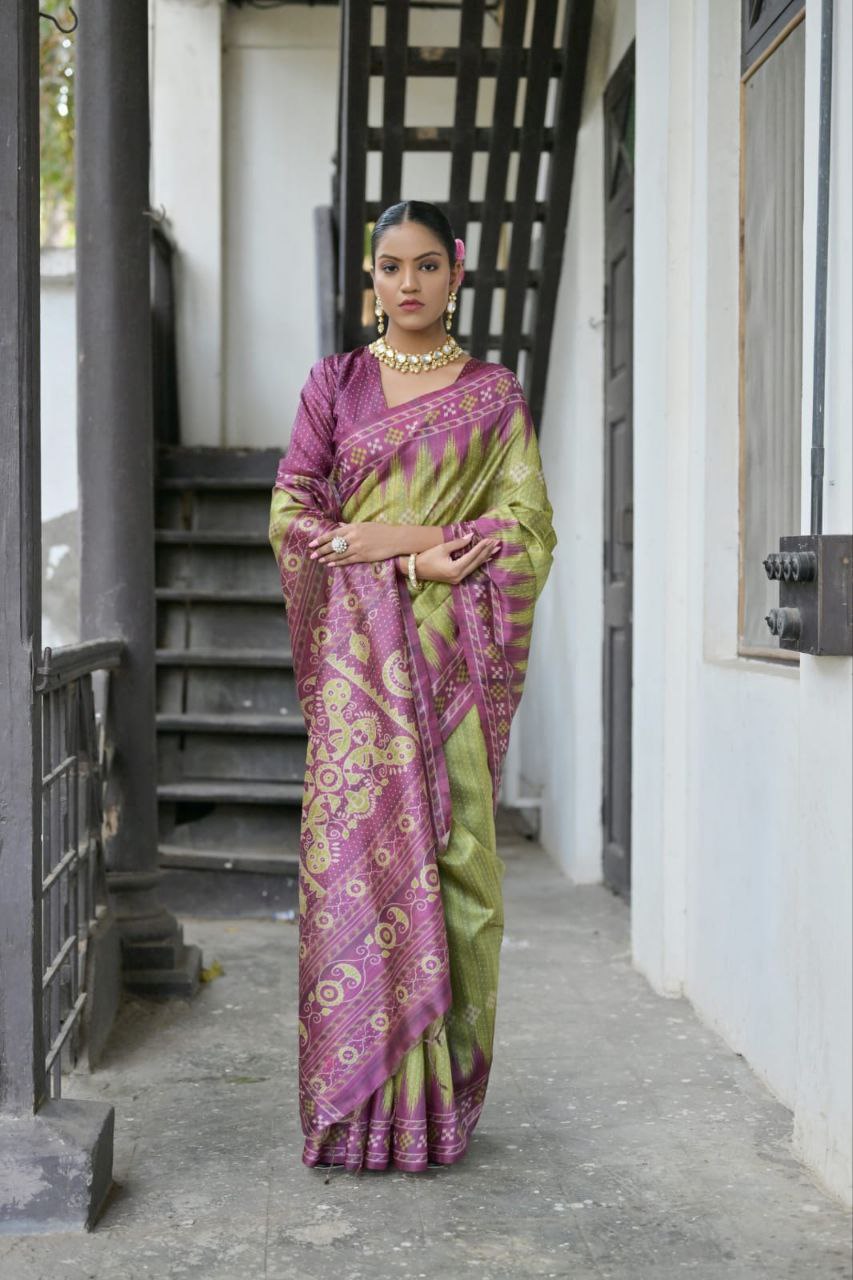 Traditional Tussar Silk Saree