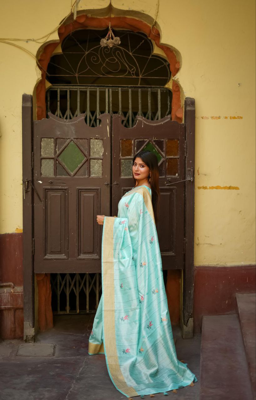 Traditional Tussar Silk Saree