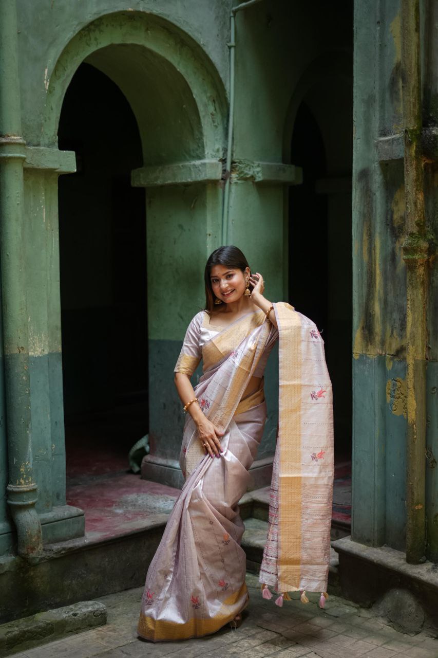 Traditional Tussar Silk Saree