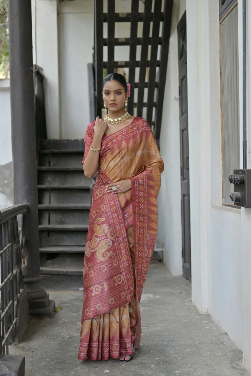 Traditional Tussar Silk Saree