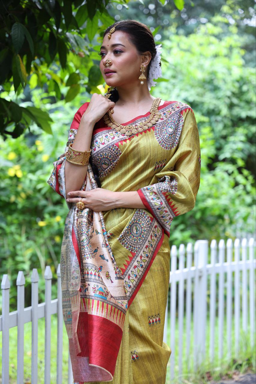 Traditional Tussar Silk Saree