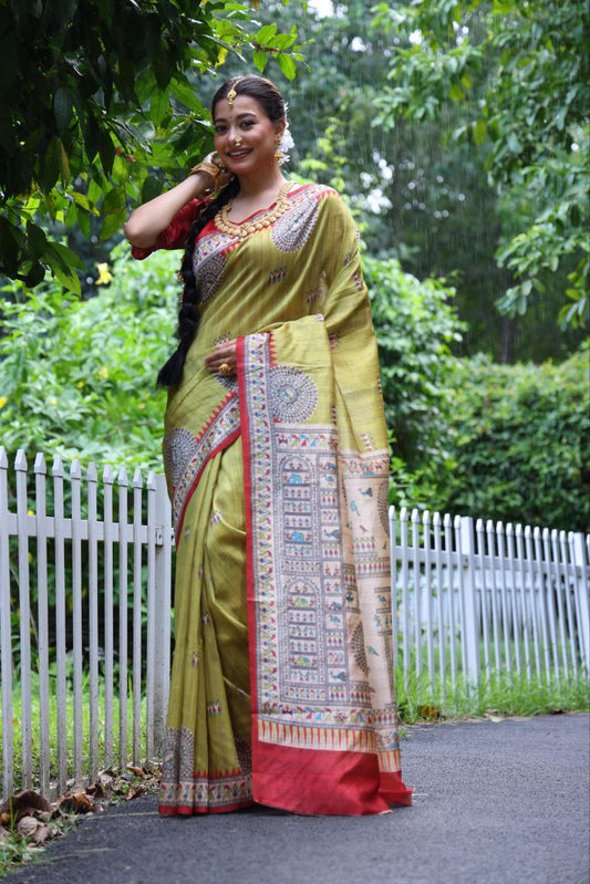 Traditional Tussar Silk Saree